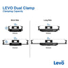 NEW - LEVO Dual Clamp Tablet Cradle for LEVO G2 Tablet Stands with KEY LOCK