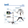 LEVO G2 V16 Rolling Tablet Stand Cart For Most Tablets & Cases #33748